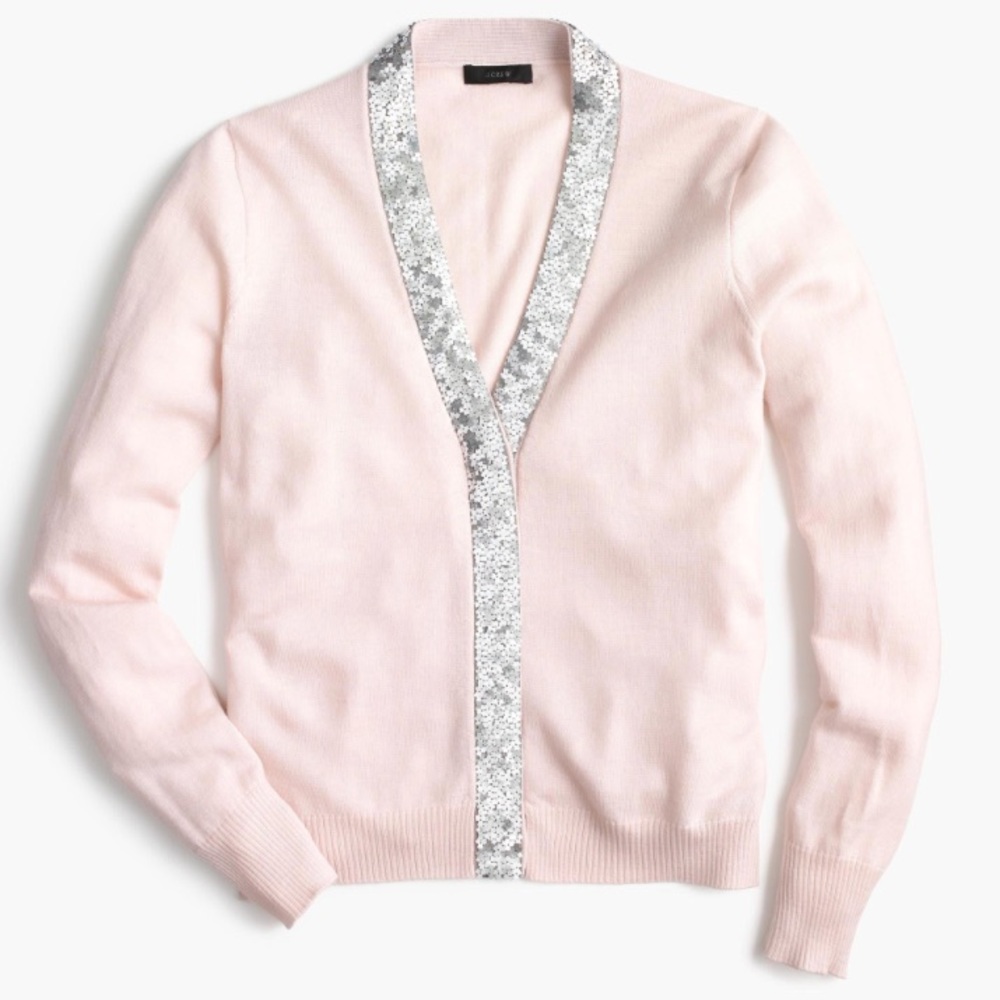 NWT J. Crew Harlow Cardigan Sequin Placket